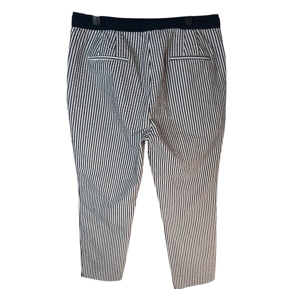 2/$30 ZARA Seersucker Slacks XL Black & White Cotton/Polyester Blend - Picture 3 of 16